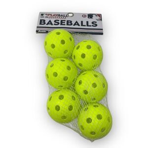 Franklin Sports MLB Playball 90mm Plastic Ball 6 Pack Neon Yellow/Green New NIP